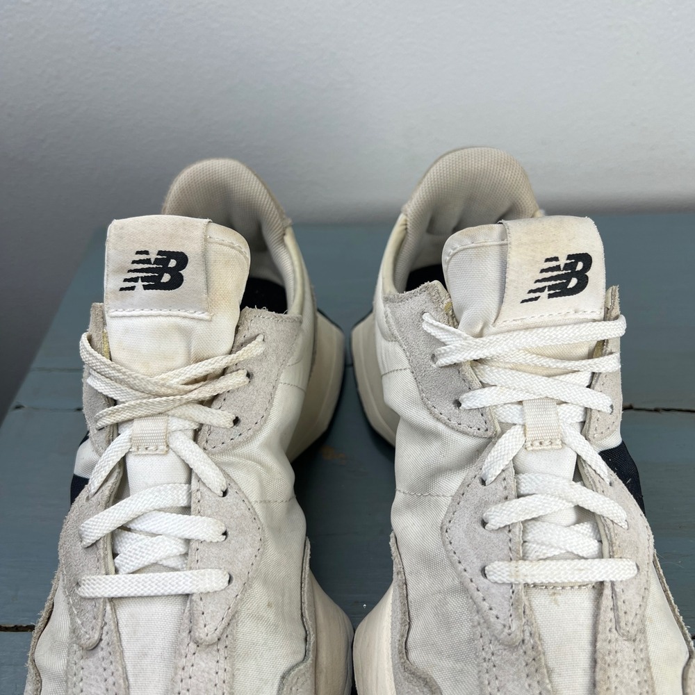 New Balance 327 Sea Salt Black Suede Nylon Sneakers WS327FE Womens 7.5 - Picture 9 of 10